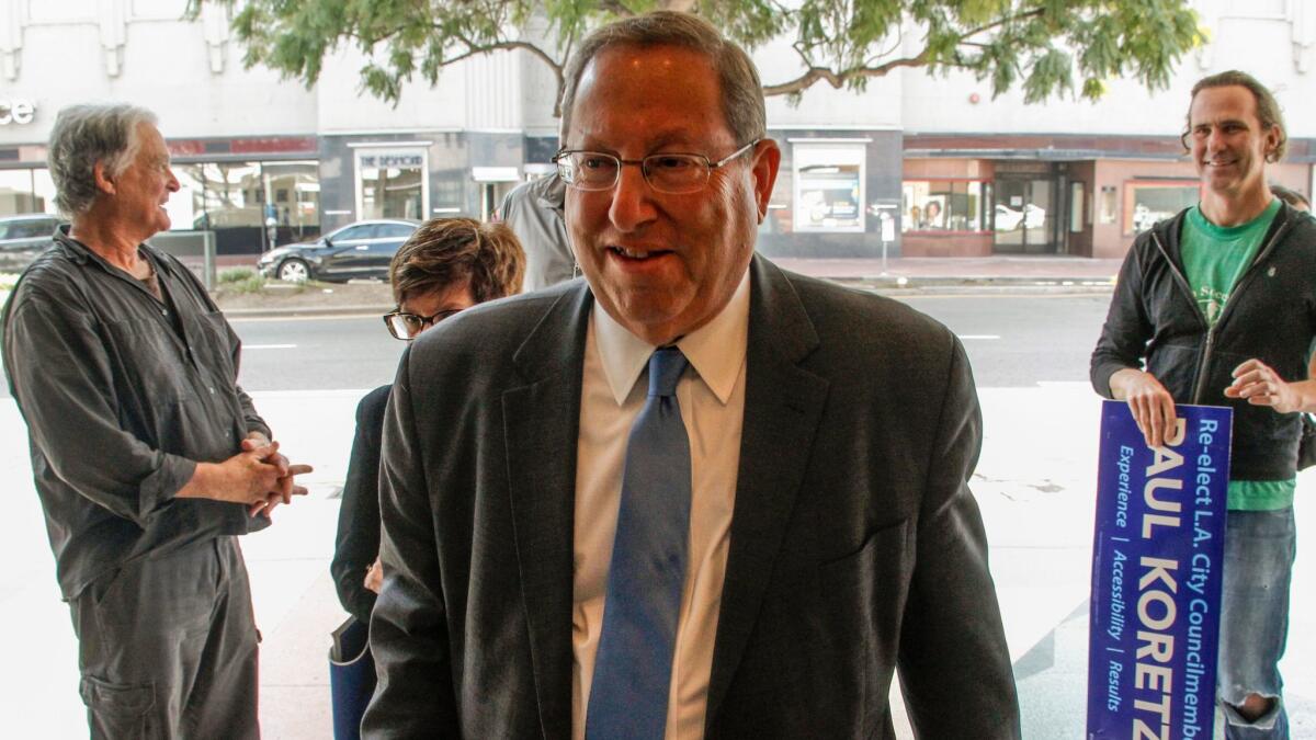 Los Angeles City Councilman Paul Koretz, currently running for reelection, won passage Wednesday of new measures designed to rein in mansionization.