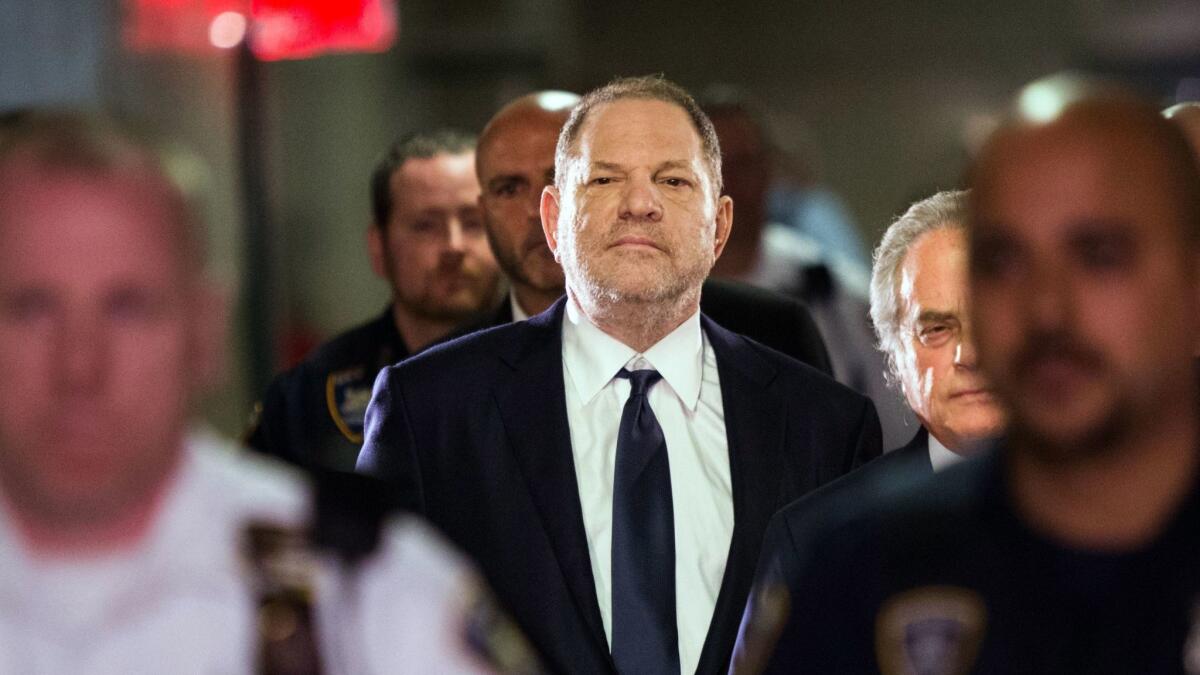 Harvey Weinstein enters Manhattan criminal court on June 5, 2018.