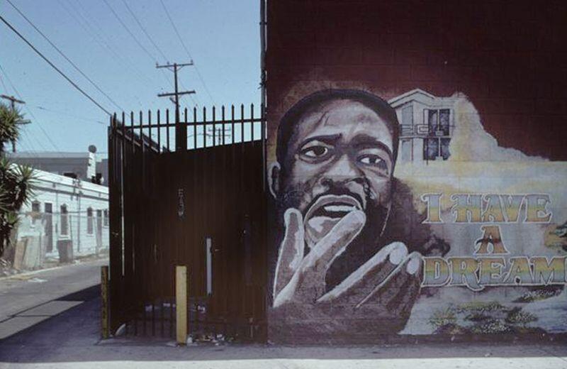 Murals that conjure Martin Luther King Jr., the great man, the enduring dream -- and the power of the billboard