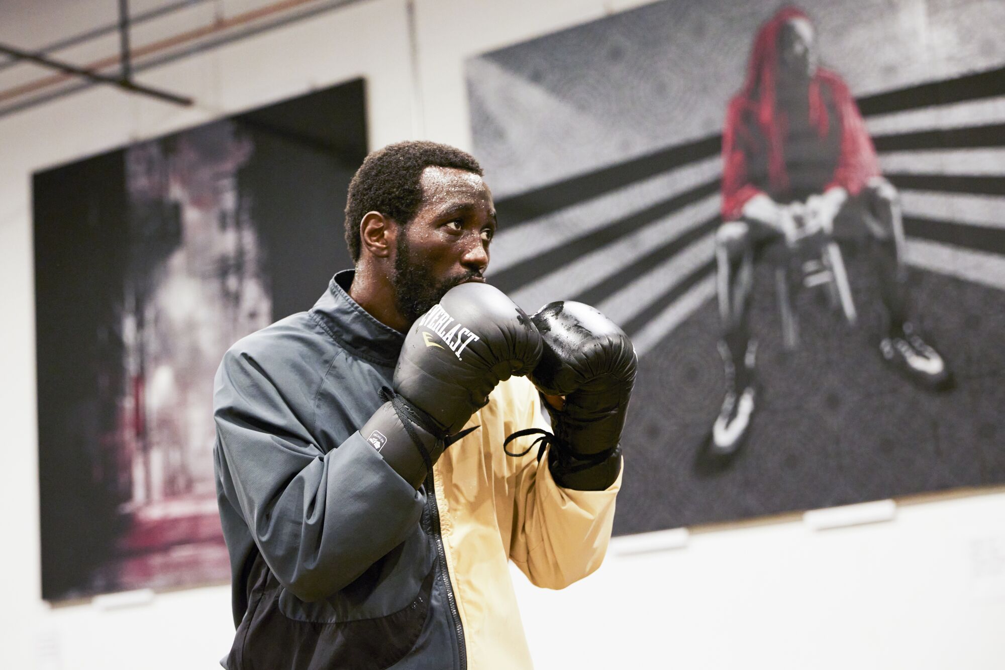 Terence "Bud" Crawford during a training session at the Triple Threat Boxing Gym