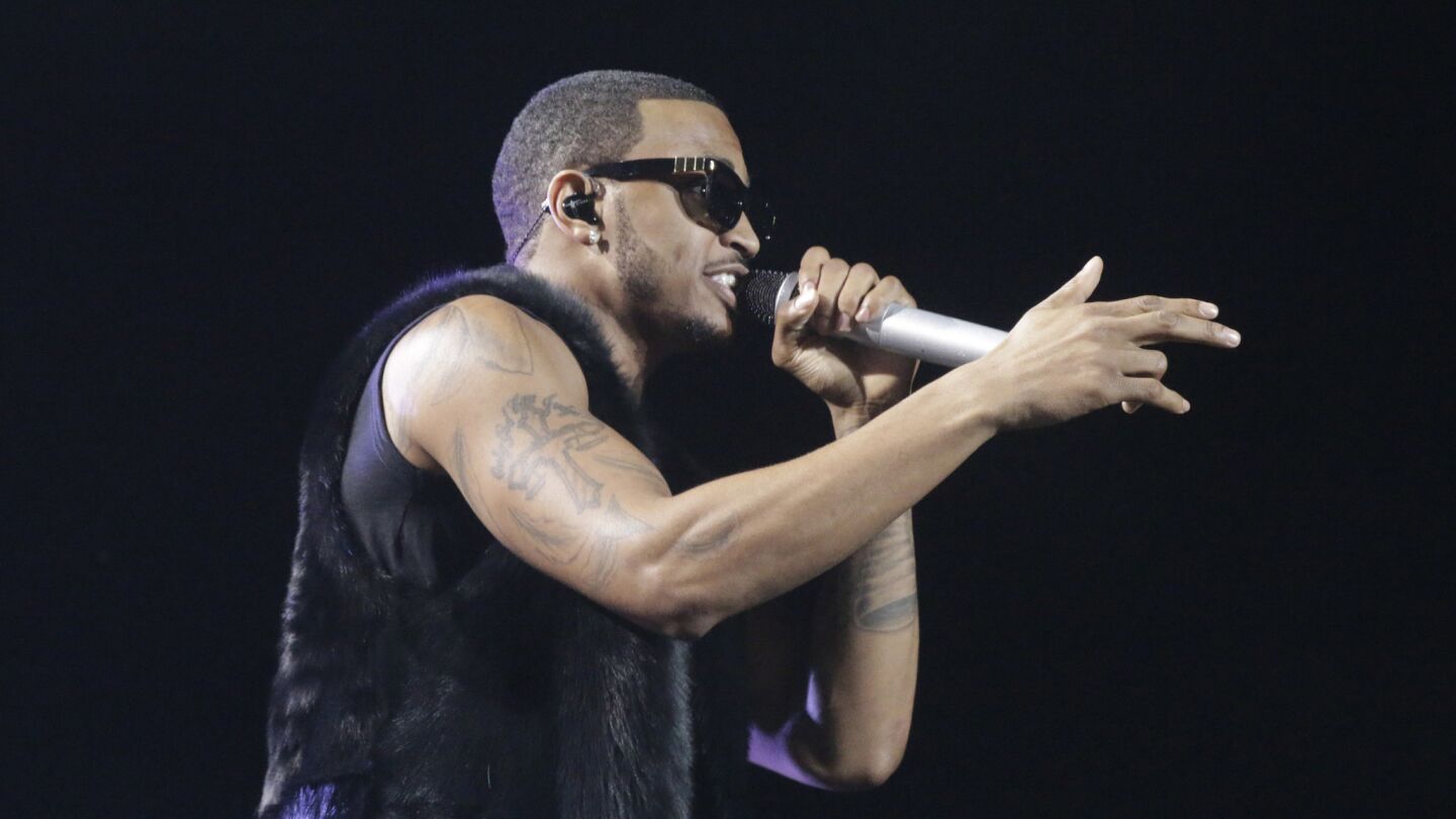 Trey Songz performs at the Forum on March 8.