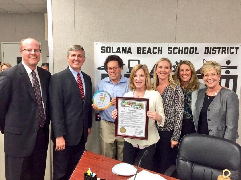 San Diego County Supervisor Dave Roberts declared March 12 as “Solana Beach School District Day” throughout the county.