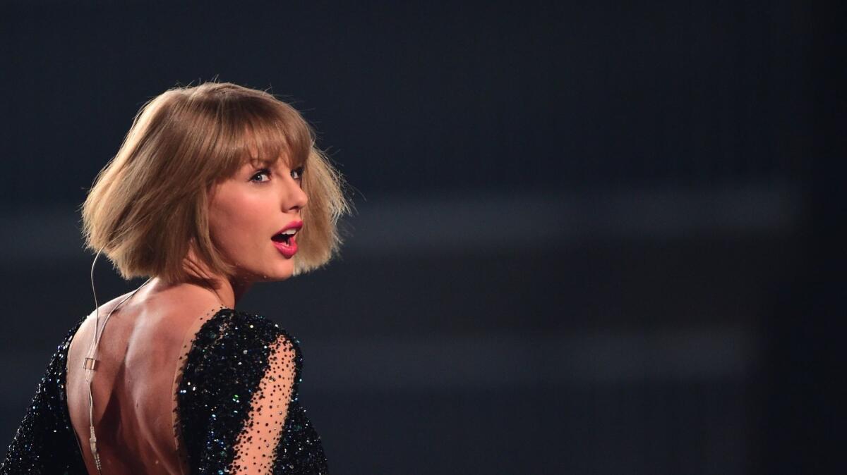Taylor Swift performs at the 2016 Grammy Awards.