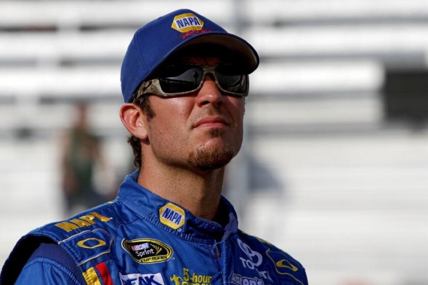 NASCAR driver Martin Truex Jr. broke his right wrist in a race last weekend.