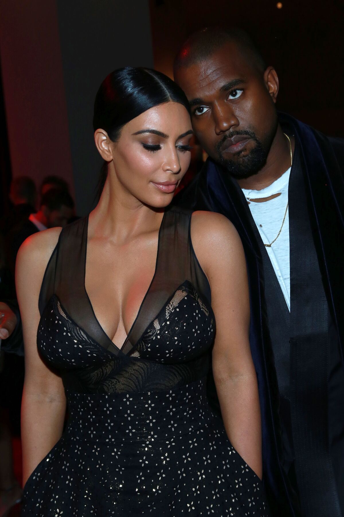 Kim Kardashian and Kanye West attend the 2015 TIME 100 Gala