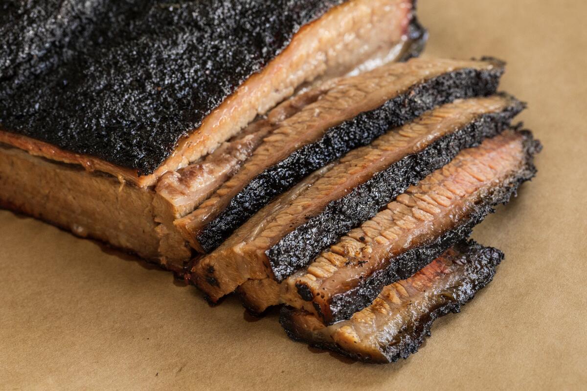 Smoked brisket from Slab Barbecue