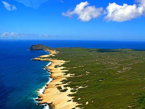 Niihau, Hawaii, has been a privately owned island since 1864. It is only 72 square miles, and is accessible via helicopter from the island of Kauai.