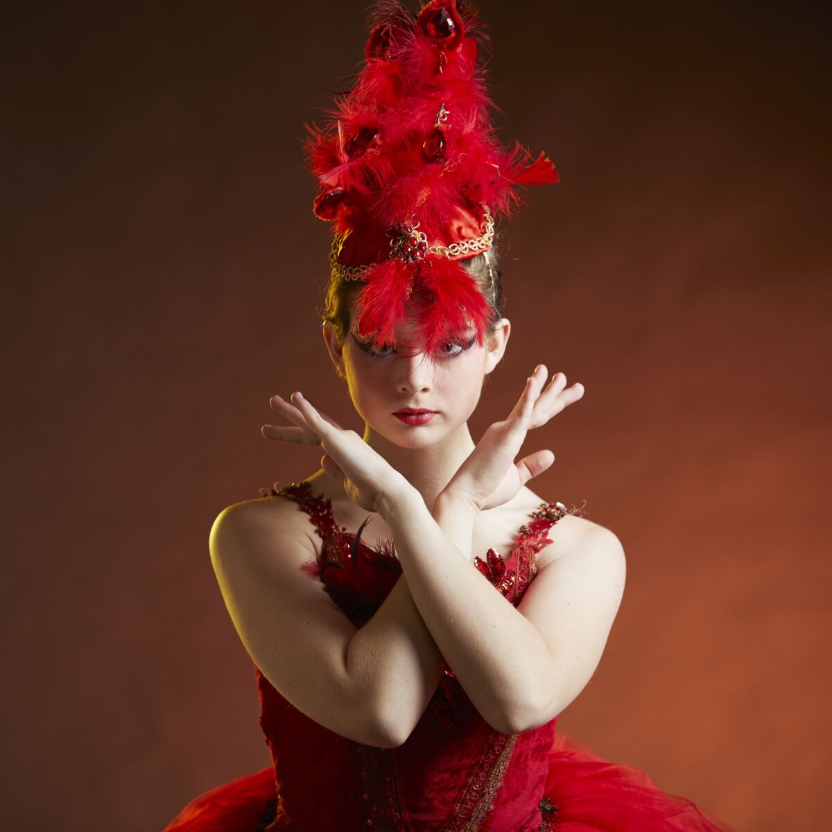 Georgia Morgan,16, performs as the Firebird in the San Diego Civic Youth Theatre's online production.