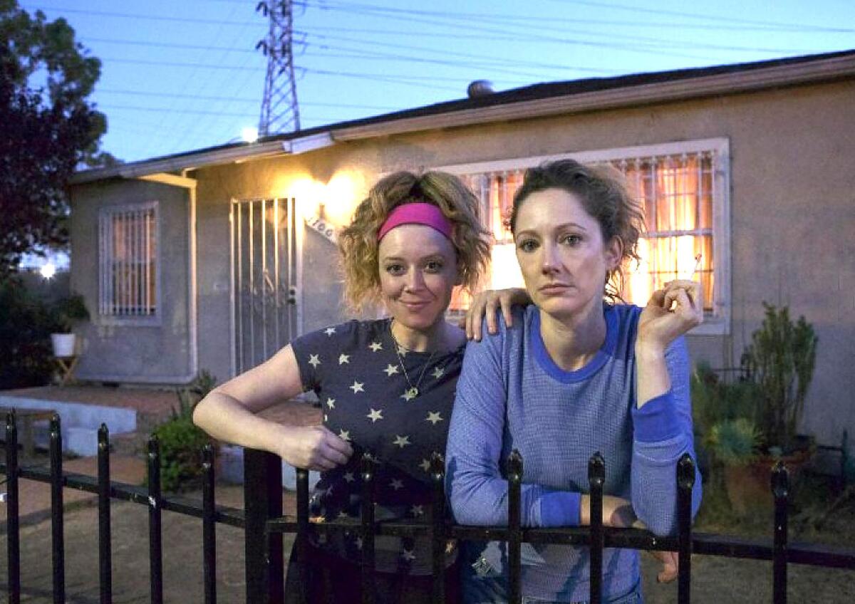 "Addicted to Fresno" stars Natasha Lyonne, left, and Judy Greer. This comedy tells the story of two sisters, a lesbian and a sex-addict, who work as maids at a hotel in Fresno.