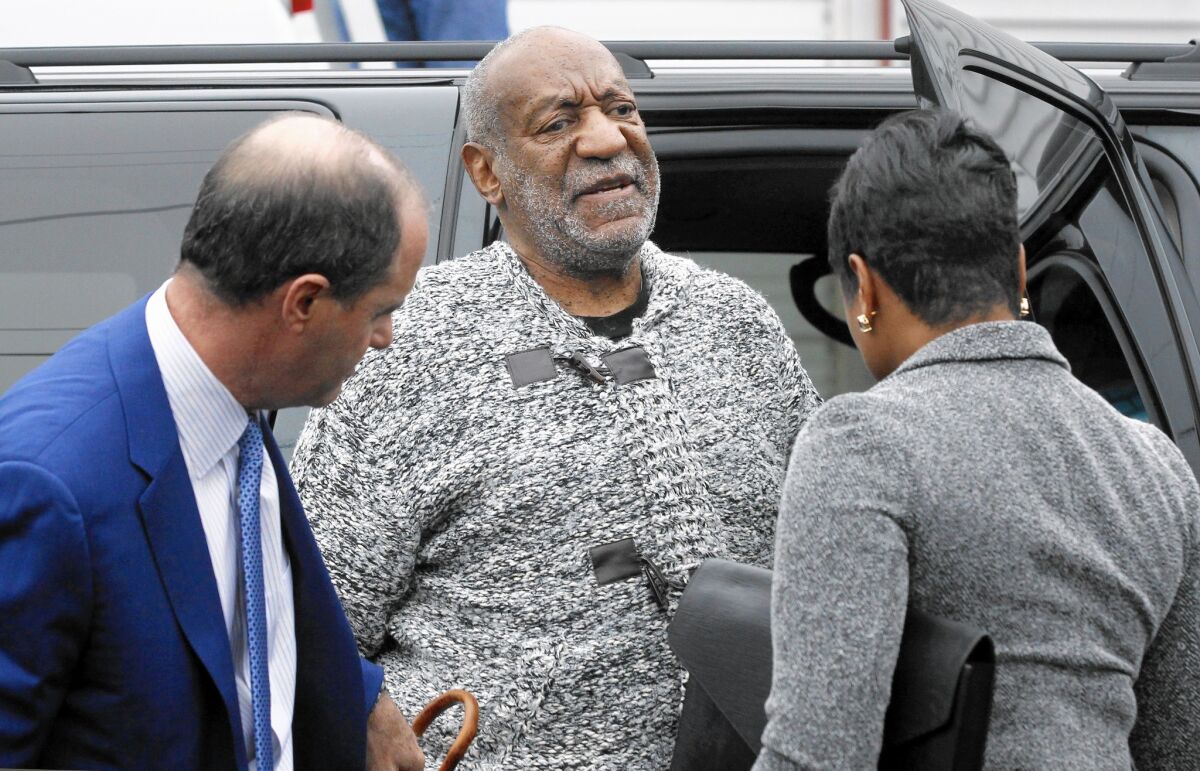 Bill Cosby arrives for a court appearance on Dec. 30, 2015, in Elkins Park, Pa.