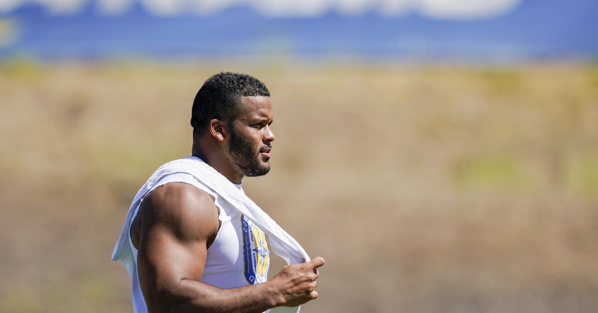 Aaron Donald des Rams mécontent après l’entraînement avec les Raiders