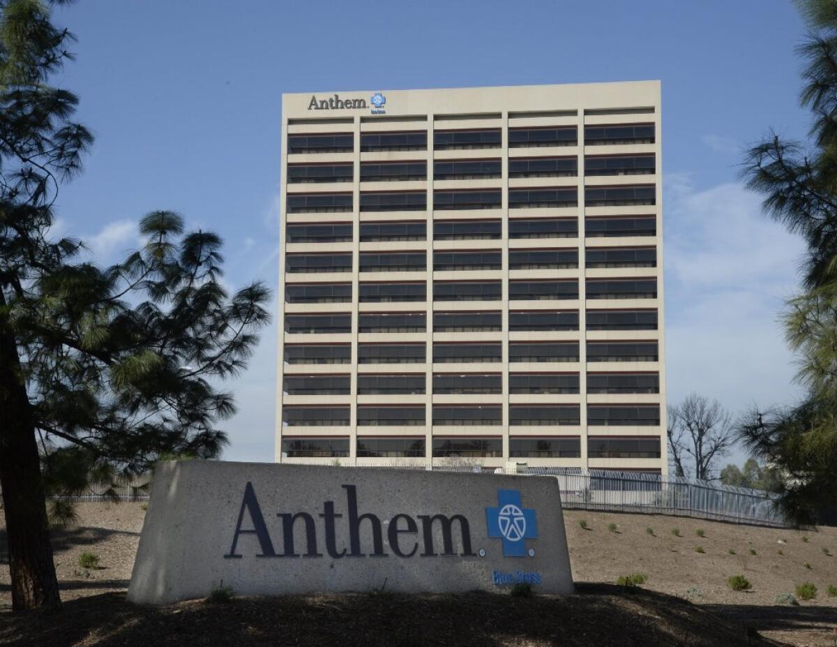 Anthem Inc., the nation's second-largest health insurer, said customers going back to 2004 may be affected by a recent cyberattack. Above, company office in Woodland Hills.