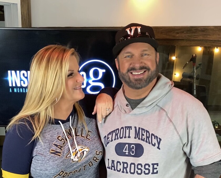 Garth Brooks and his wife, Trisha Yearwood, will appear in the new prime-time special "Garth & Trisha Live!" on Wednesday on CBS.