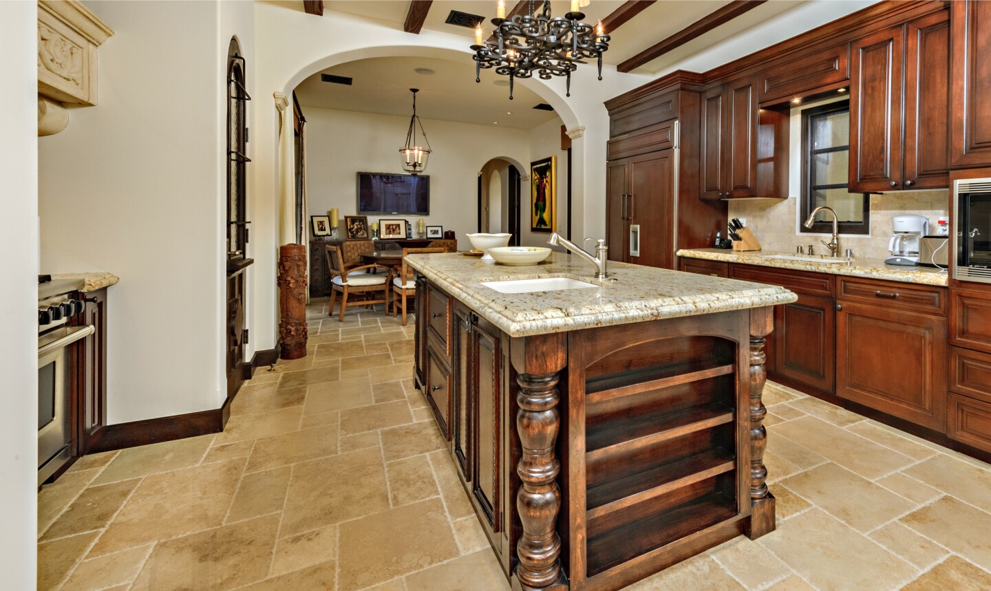 The Mediterranean villa is found in La Quinta's exclusive Madison Club community.