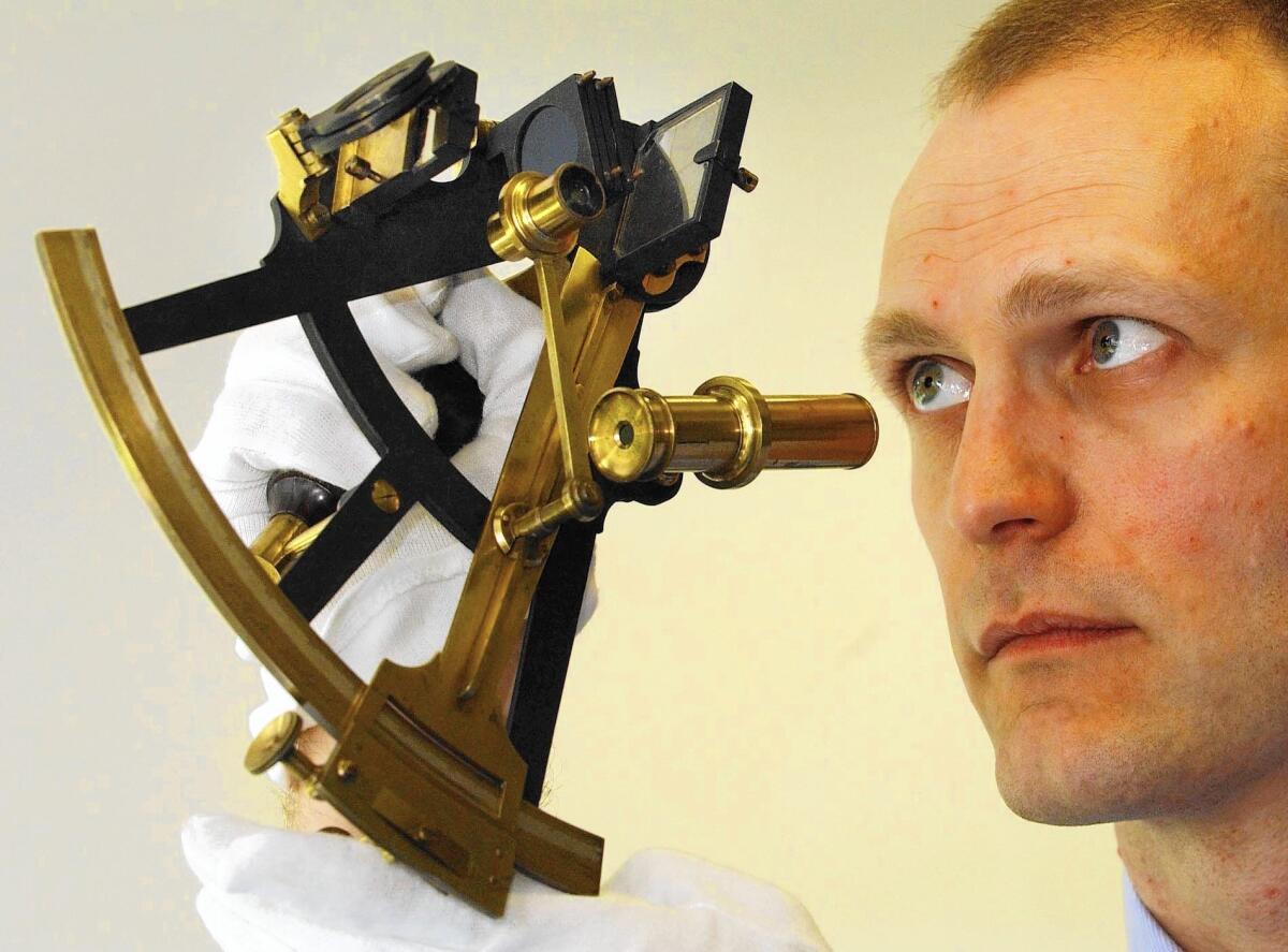 Celestial navigation involves mastery of the sextant, similar to this one that belonged to Charles Darwin. The U.S. Naval Academy is reviving its program teaching the navigational technique.