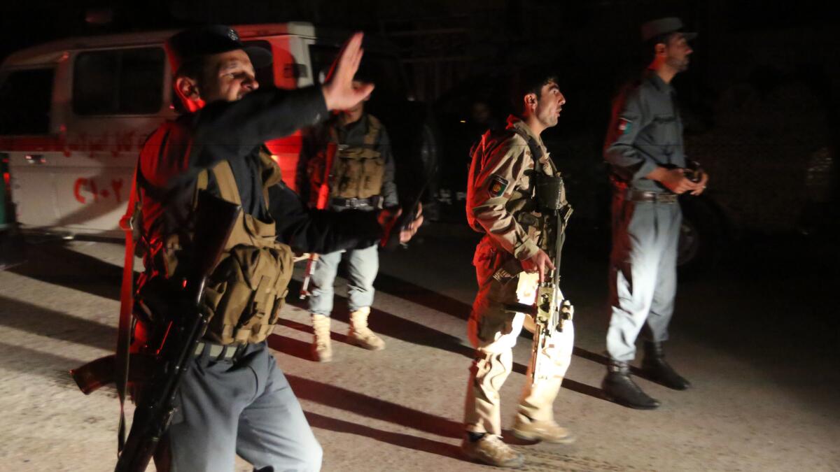 Afghan security forces rush to respond to a Taliban attack on the American University of Afghanistan in Kabul.