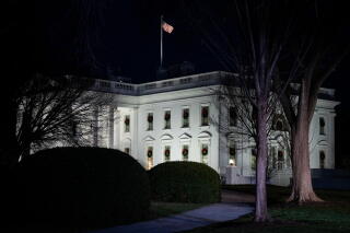 The White House at night