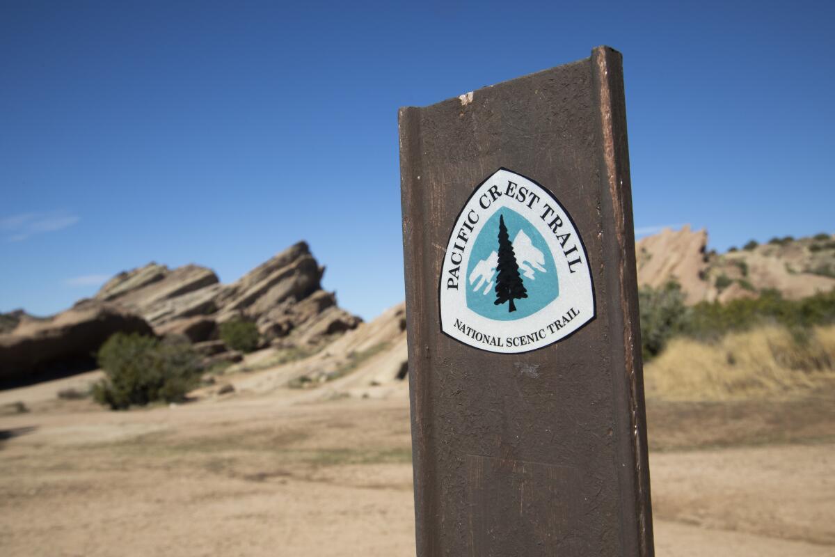 Pacific Crest Trail marker 