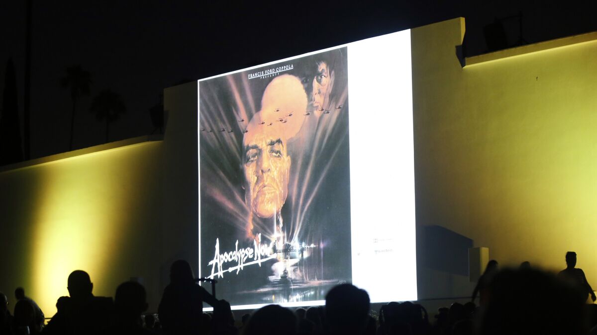 A screening of "Apocalypse Now" at the Hollywood Forever Cemetery in Los Angeles on Aug. 1, 2015.