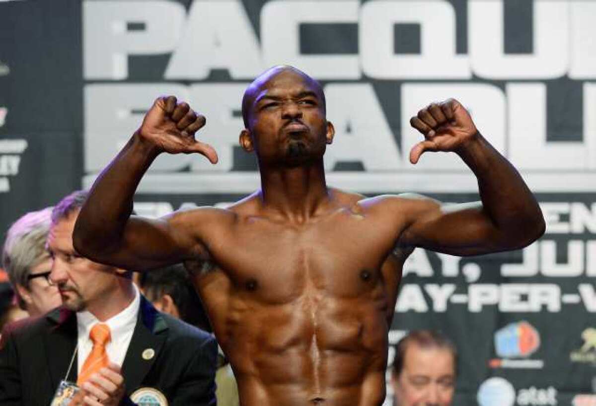 Timothy Bradley before his fight with Manny Pacquiao.