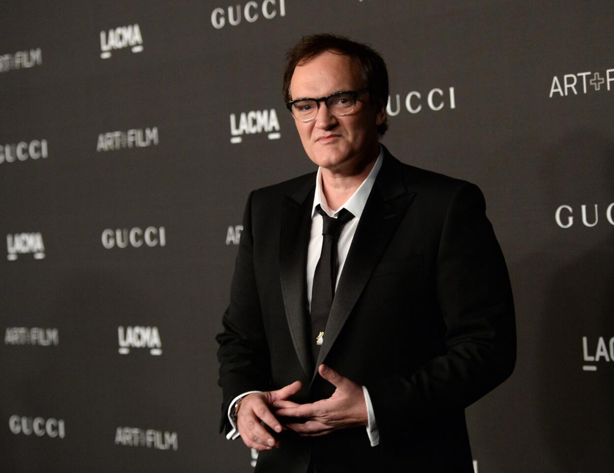 Filmmaker Quentin Tarantino at the 2014 LACMA Art + Film Gala in Los Angeles, which honored him and artist Barbara Kruger.