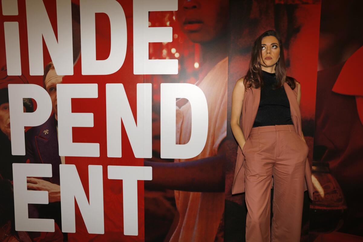 Actress Aubrey Plaza will host the Film Independent Spirit Awards and was photographed at the Film Independent offices