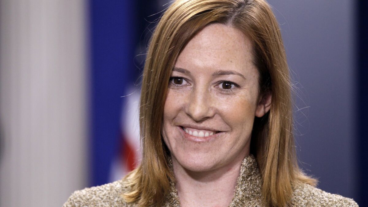 White House communications director Jen Psaki remembers first meeting then-Sen. Barack Obama as a campaign aide and telling him, "You must be wondering who I am and why I am in your car."