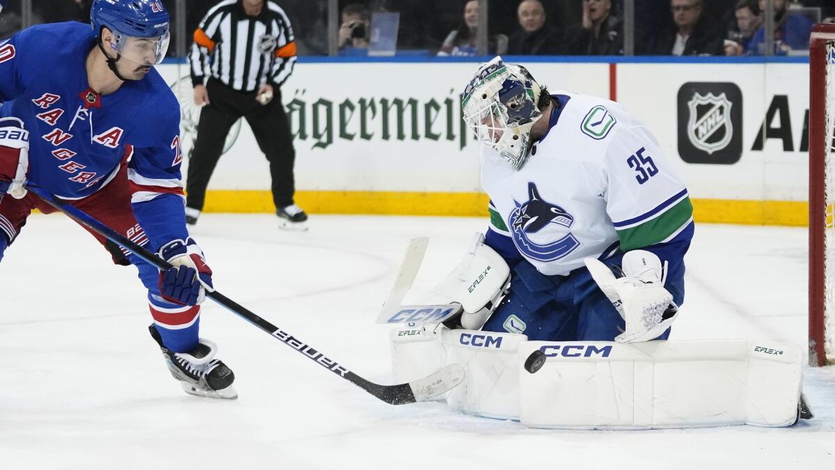 Pettersson, Hoglander score twice to lead the Canucks past the Rangers 6-3  - The San Diego Union-Tribune