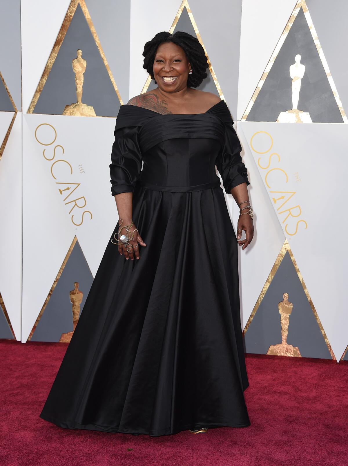 Whoopi Goldberg on the red carpet at the 88th Academy Awards.