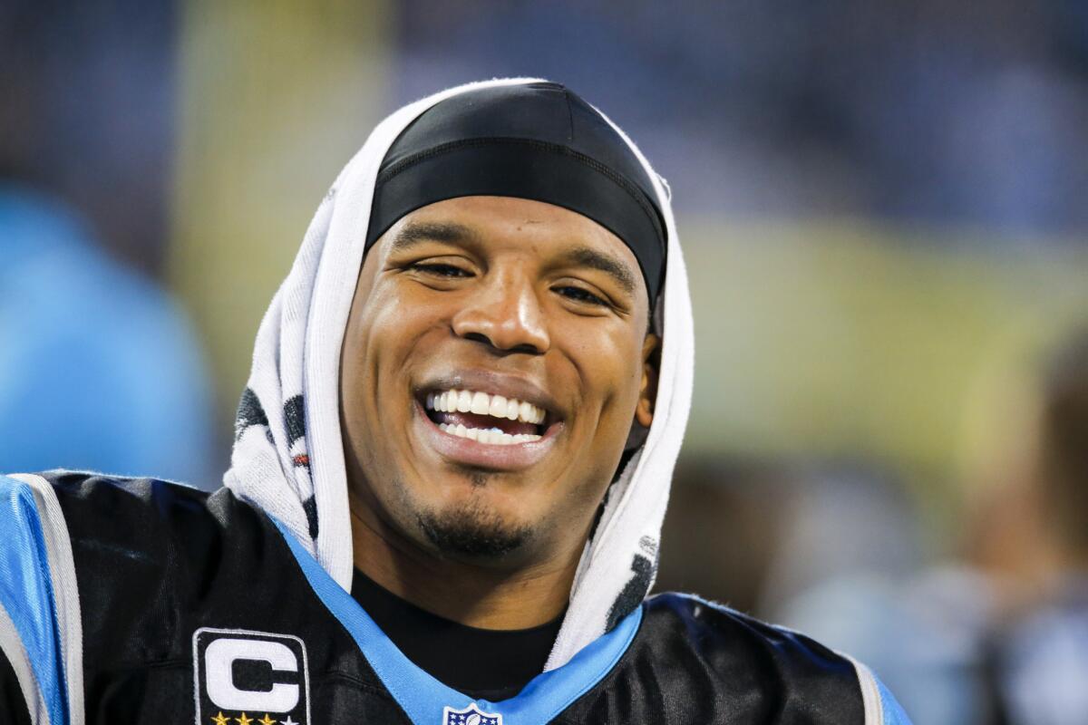 Carolina quarterback Cam Newton could have a winning smile at Super Bowl 50.