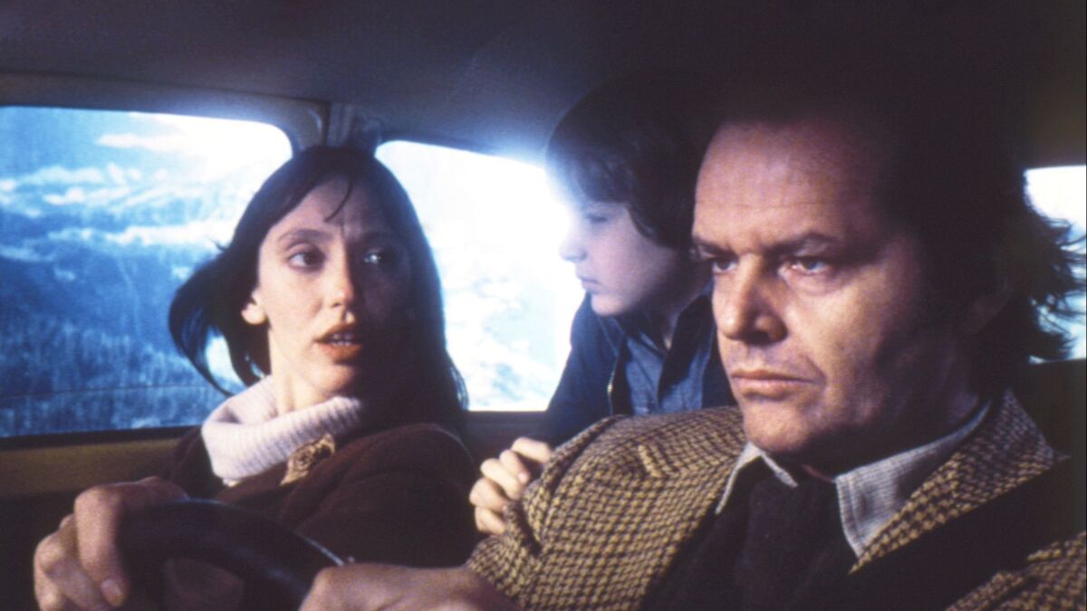 From left to right, Shelley Duvall, Danny Lloyd and Jack Nicholson in "The Shining," based on the novel by Stephen King, and directed by Stanley Kubrick.