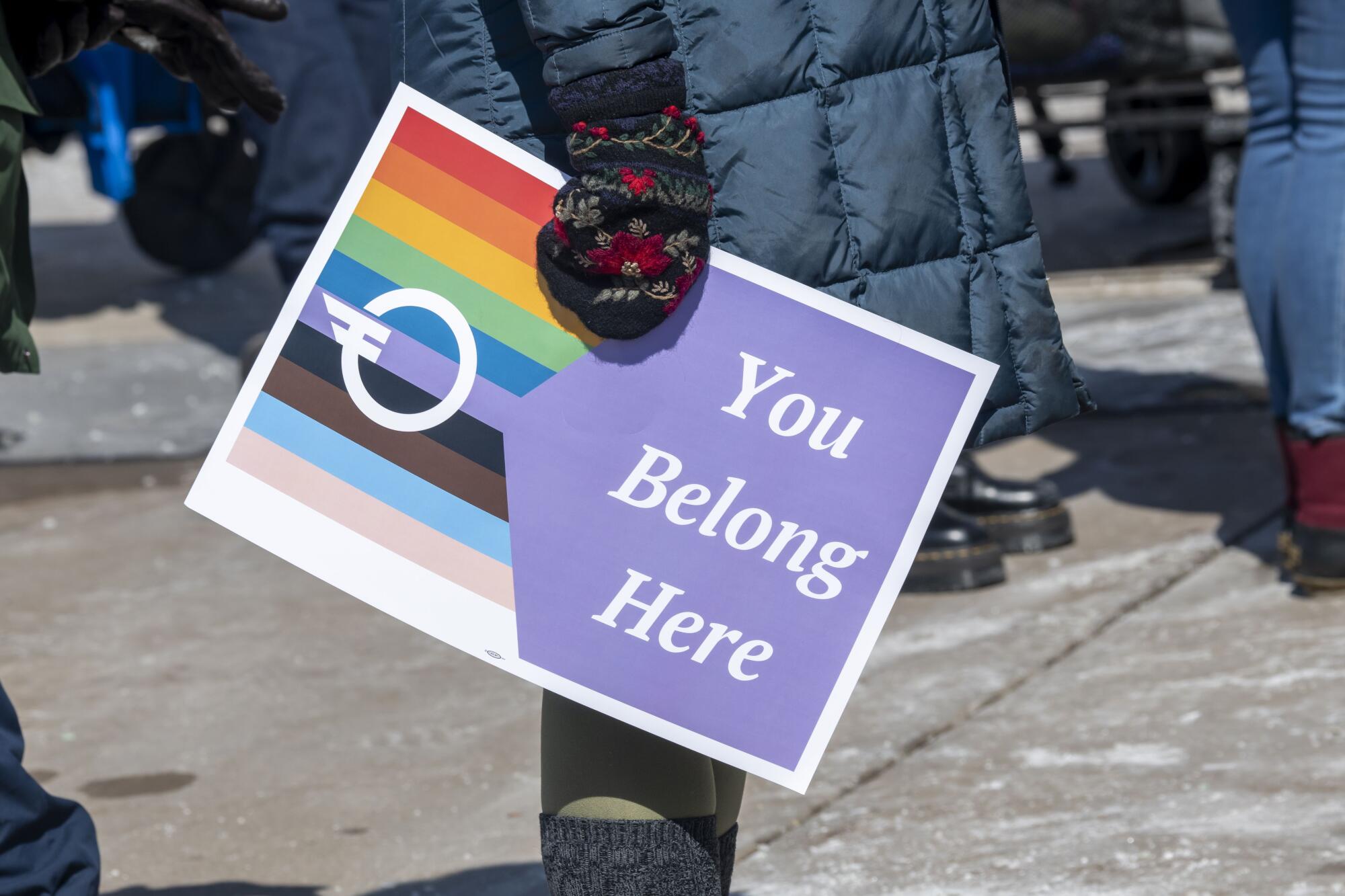 Activists and community members celebrate Transgender Day of Visibility on March 31 in St. Paul, Minn.