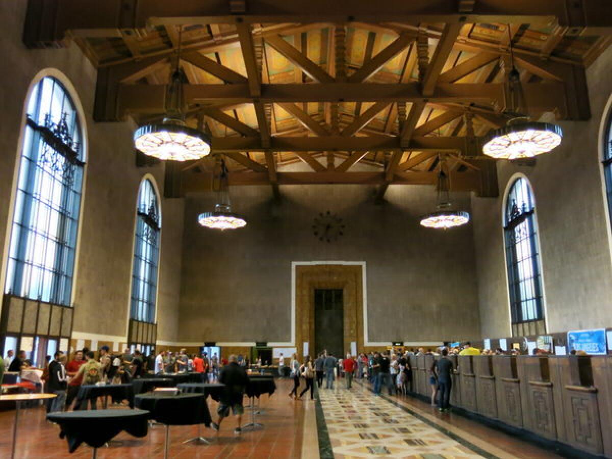 L.A. Beer Week's opening gala was held at Union Station's ticketing hall with tastes from more than 50 breweries.