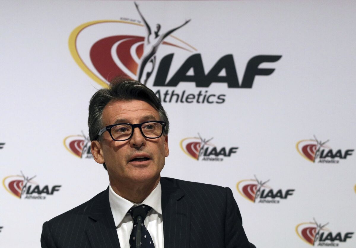 El presidente de la federación internacional de atletismo, Sebastian Coe