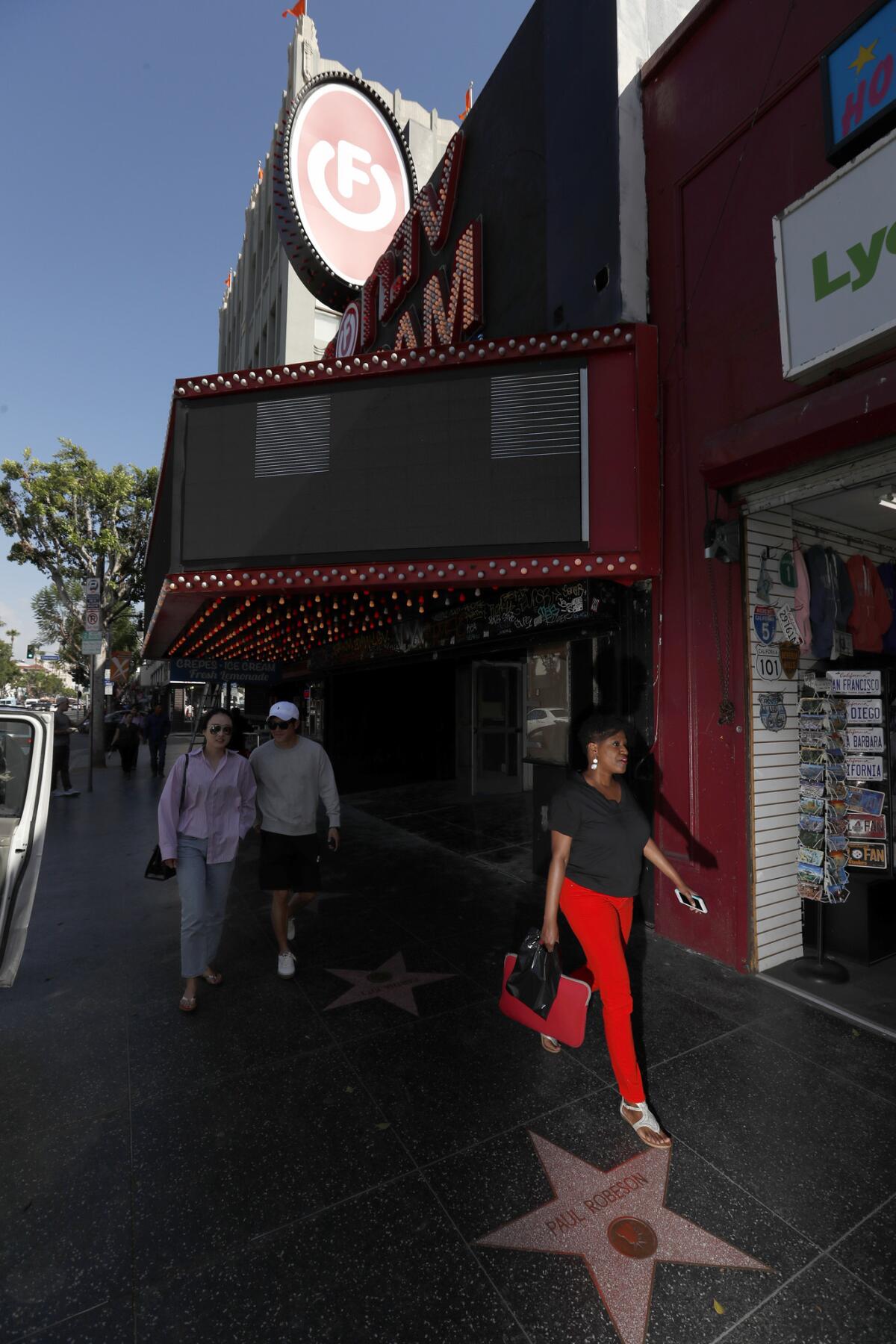 A view of the exterior of Hologram USA Theater on Hollywood Boulevard. Controversial billionaire Alki David has been trying to get this hologram theater off the ground for more than a year.