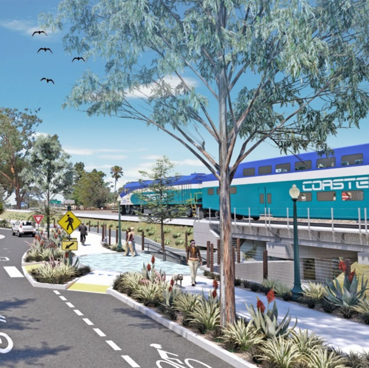 A rendering of the El Portal undercrossing.