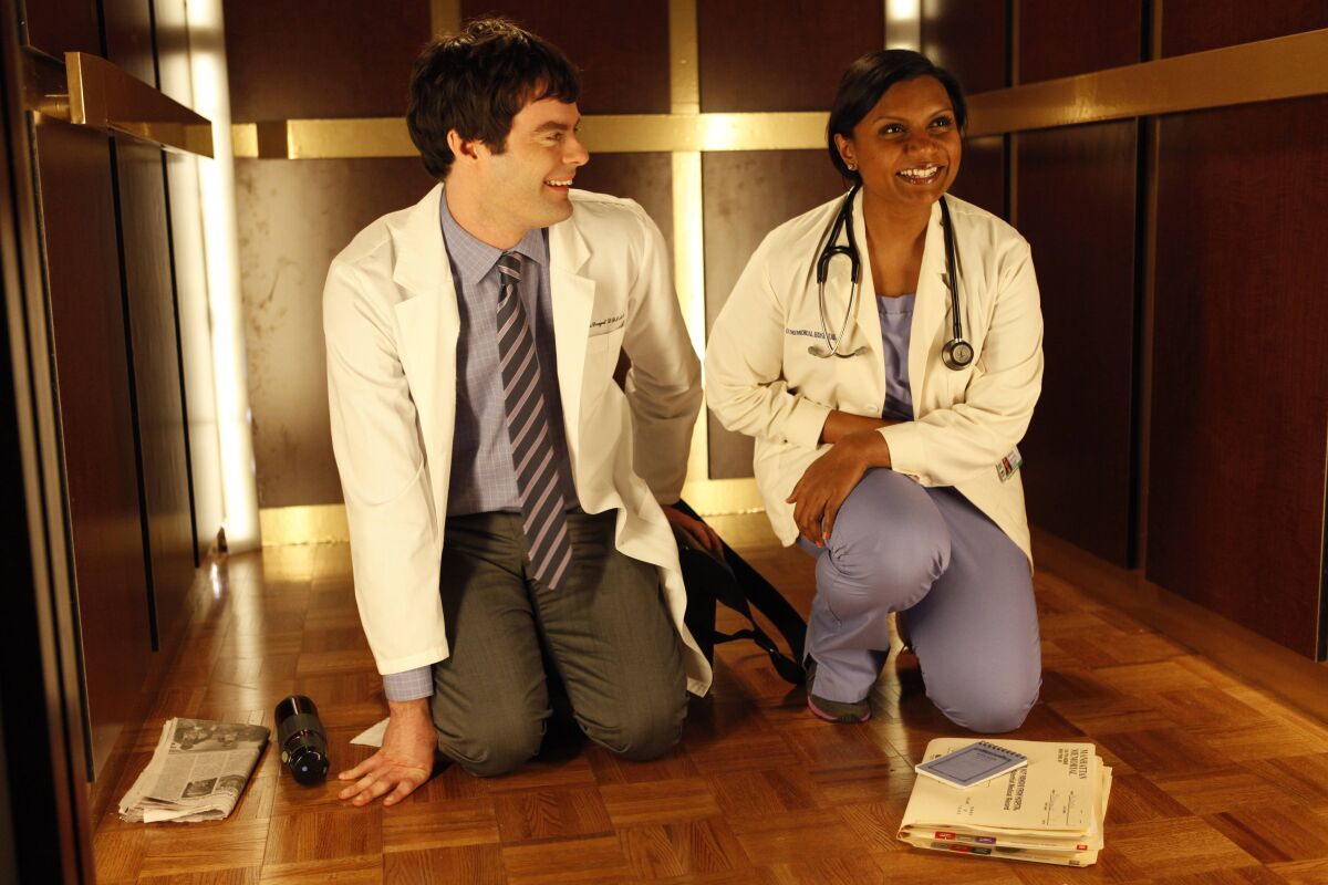 Bill Hader and Mindy Kaling in “The Mindy Project.”