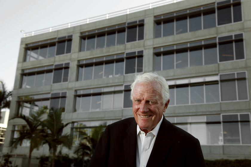 PLAYA VISTA, CA. -- TUESDAY, AUGUST 26, 2014 -- Robert Maguire, who built many of downtown's tallest buildings, is photographed at the Water's Edge office building where he has plans on adding another building. ( Rick Loomis / Los Angeles Times )