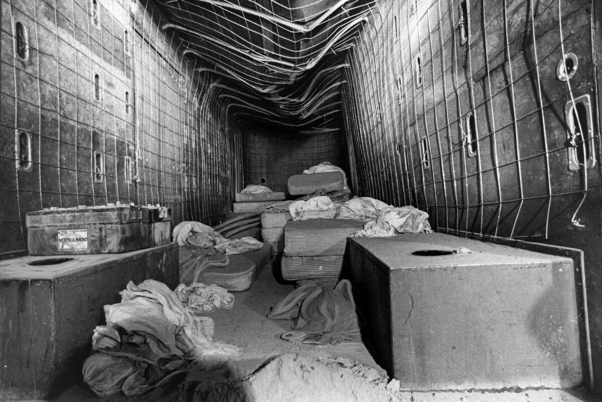 July 23, 1976: Interior of moving van where Chowchilla kidnap victims were held.