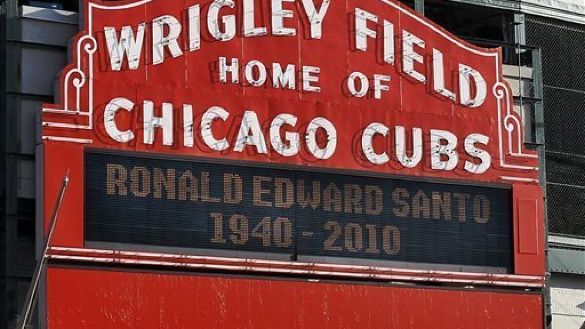 Third Baseman Ron Santo -- No. 10 of the Chicago Cubs Wrig…