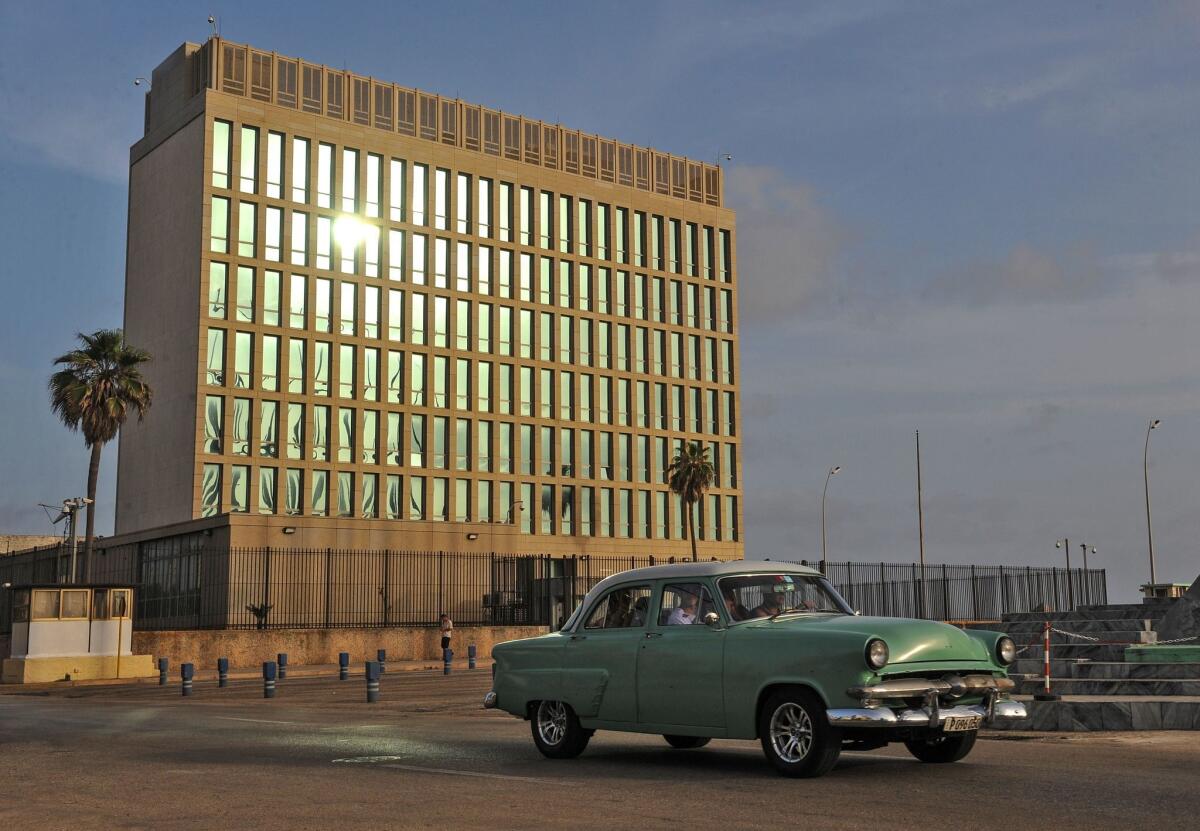 A vew of the U.S. Interests Section building in Havana, as seen on July 1. A new embassy is expected to open in the area later this month.