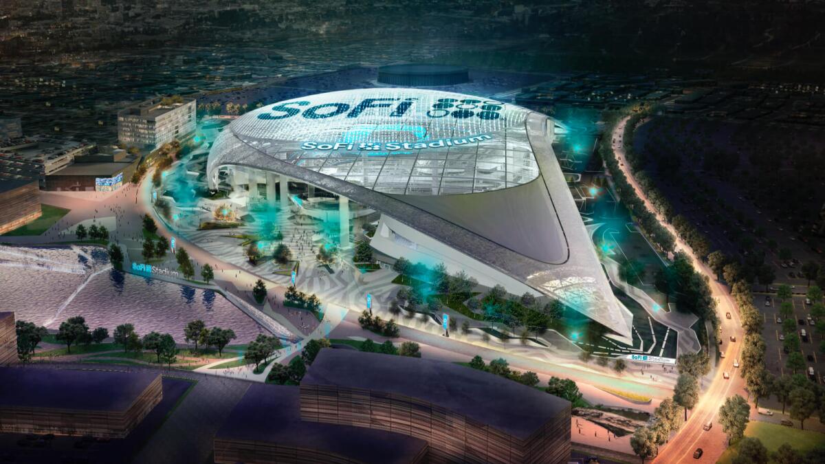 Rams And Chargers Future Home Now Has A Name Sofi Stadium Los