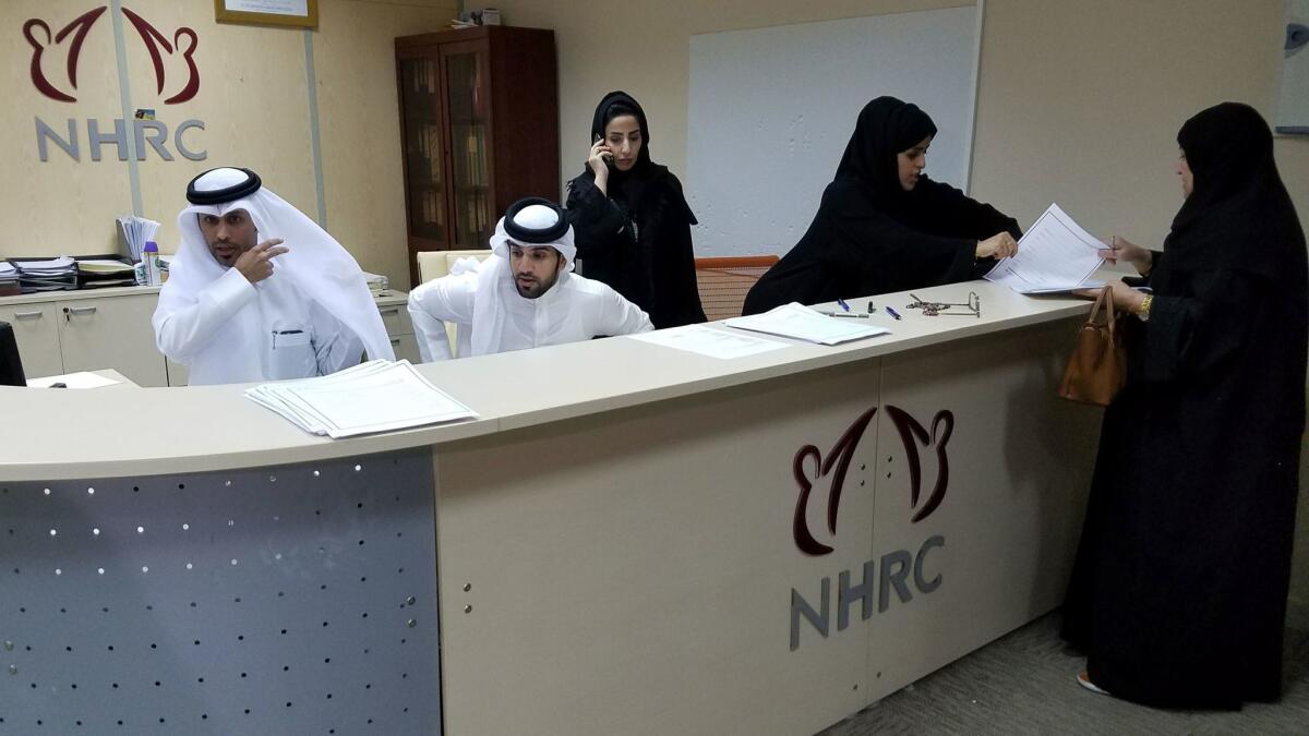 In June, Qatar's National Human Rights Committee reported that it had been receiving a hundred complaints a day since the blockade by four Arab nations started June 5. (Molly Hennessy-Fiske / Los Angeles Times)