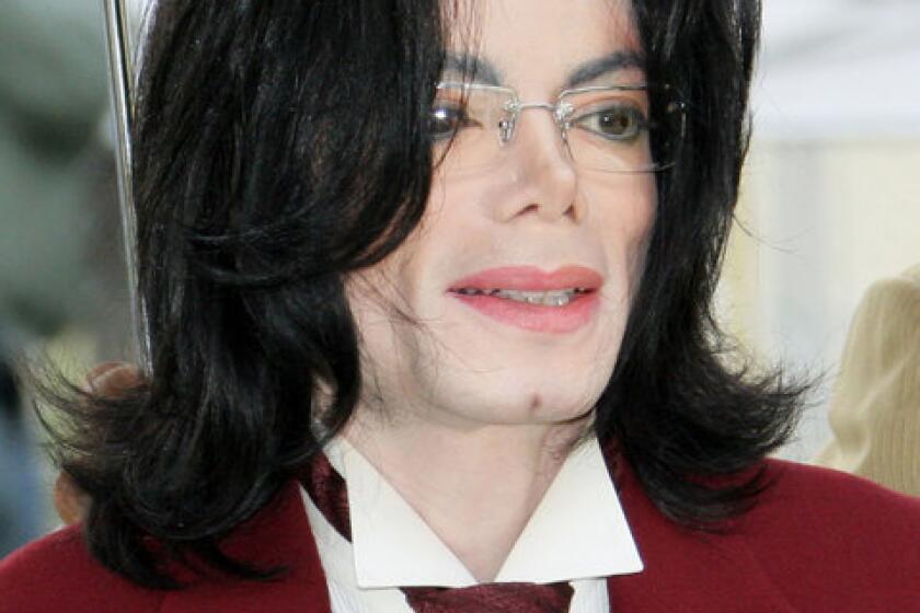 Michael Jackson arrives at the Santa Barbara County courthouse in 2005.