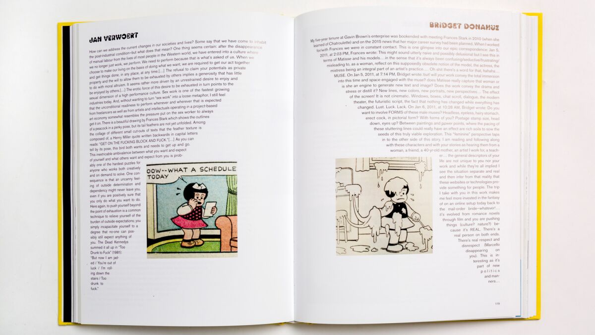 A view of the specialized text treatments in "UH-OH," published by Prestel.