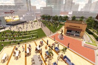 A rendering of the remodeled Gallagher Square at Petco Park