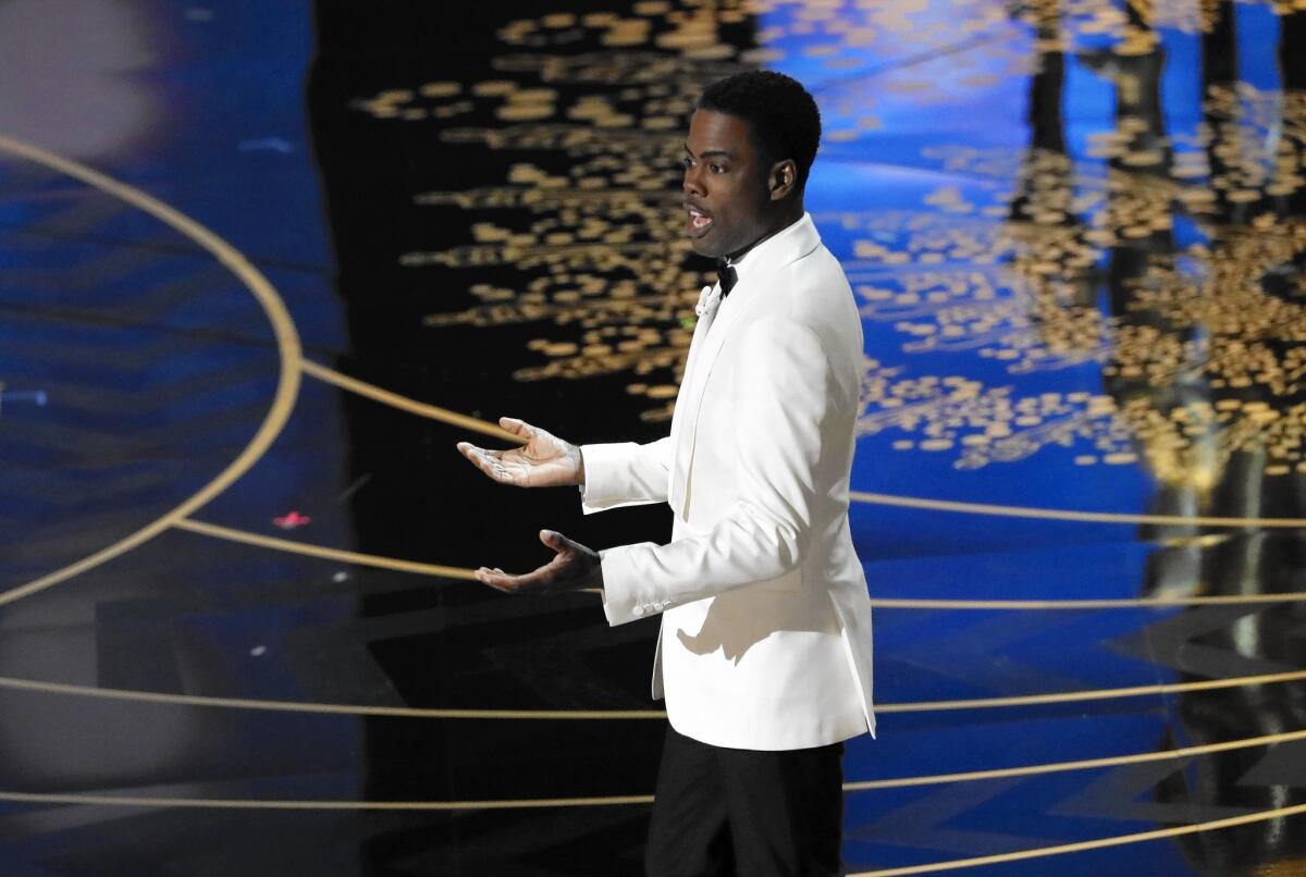 Chris Rock hosts the 88th Academy Awards on Feb. 28, 2016, at the Dolby Theatre at Hollywood & Highland Center in Hollywood.