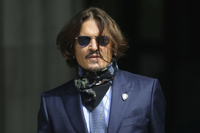 El actor Johnny Depp llega a la Corte Superior para una audiencia 