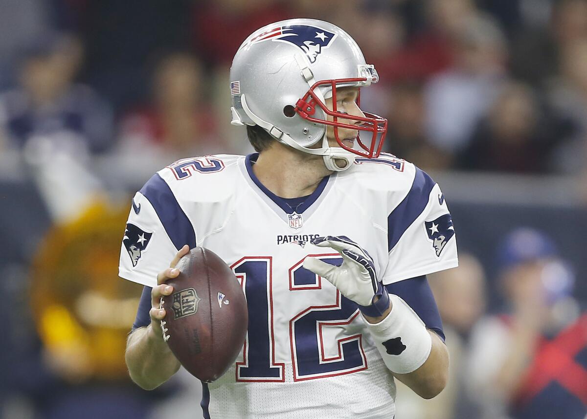 New England quarterback Tom Brady plays against Houston on Sunday night.