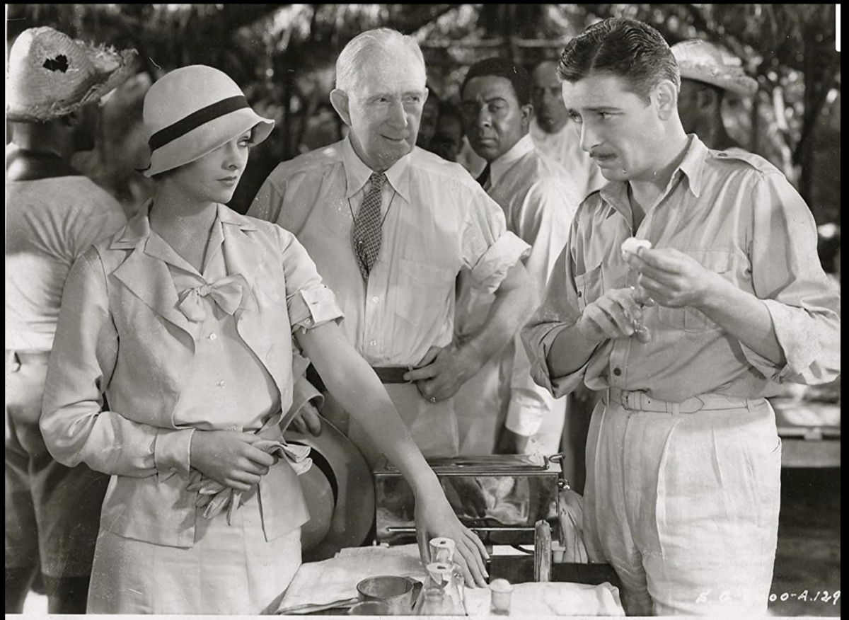 Ronald Colman, right, as Martin Arrowsmith in the 1931 film, with Myrna Loy and Alec Francis.